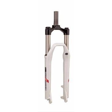 Вилка велосипедная RST Omega TNL, 26 х 28.6, пружинно-эластомерная, белая, 6-415