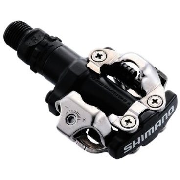 Педали велосипедные Shimano SPD, контактные MTB, серо-черные EPDM520L, 2-3040