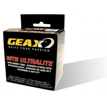 Камера велосипедная GEAX MTB Ultralite presta,36 мм, 26x1.5/2.25,14г, велонипель 112.2UL.36.22.111BX