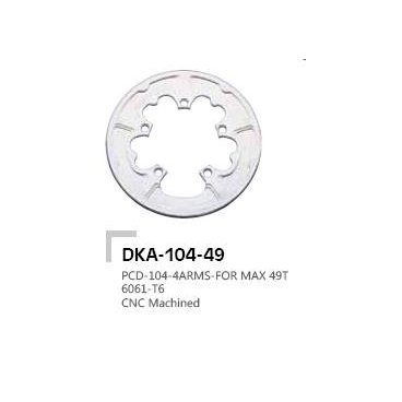 Защита звёзд MR.CONTROL DKA-104-49, "рокринг", алюминий, серебро, 4 отверстия, DKA-104-49