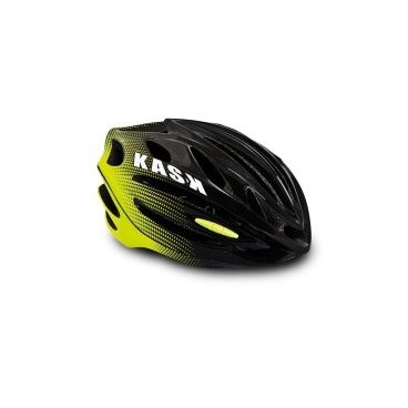 Велошлем Kask 50NTA, 24 отверстия, пенистый полистирол, поликарбонат, 260г, черный/желтый, CHE00032.232