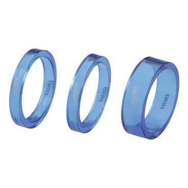 Фото Проставочные кольца BBB TransSpace, 1-1/8", 2x 5mm, 1x 10mm, синий, BHP-37