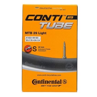 Камера для велосипеда Continental MTB 29" Light, 47-662 / 62-662, S60, спортниппель, 0182201