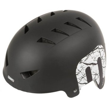 Шлем MIGHTY универсальный/ВМХ/FREESTYLE, 14 отверстий, ABS, 54-58 см,  матово-черный, 5-731220