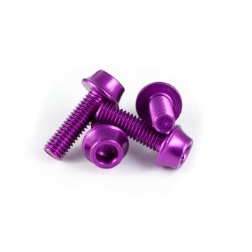 Болт флягодержателя A2Z, алюминий 7075-T6, 4 штуки, фиолетовый, WB-4-10