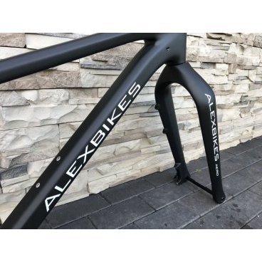 Рама велосипедная Alexbikes Aero для фэтбайка, карбон, Размер M (18"), черный, Frame Aero 18