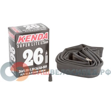 Камера для велосипеда KENDA 26"х1.00-1.50 (26/40-559), узкая спортниппель 48мм резьба, 5-515205