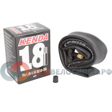 Камера велосипедная KENDA 18", 1.25-1.50" (32/40-355), для складных вело, авто ниппель, 5-511407