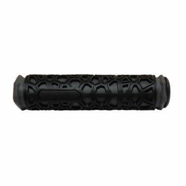 Ручки на руль H106 резиновые "паутина", 130мм, черно-серые, 00-170485