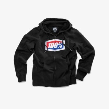 Толстовка 100% Official Zip Hooded Sweatshirt, черный 2019