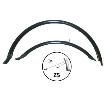 Крылья велосипедные комплект, Vinca Sport, 26, ширина 60мм, регулируемые стойки,  HN 12-1 (26") black