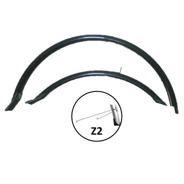 Крылья велосипедные комплект, Vinca Sport, 28, ширина 50мм, удлиненные, HN 12 (28”) black