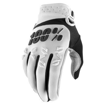 Велоперчатки 100% Airmatic Glove, бело-черный, 2017, 10004-008-10