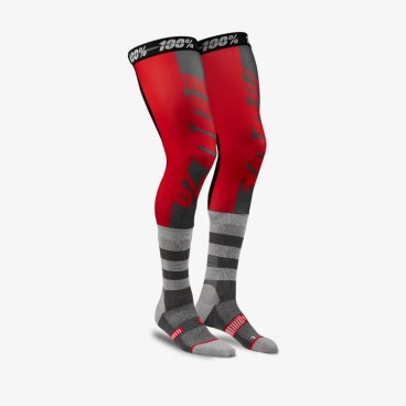 Чулки 100% Rev Knee Brace Performance Moto Socks, красный 2018, 24014-003-17