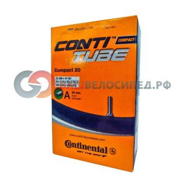 Камера велосипедная Continental Compact 20", 32-406 / 47-451, A34, автониппель, 0181211