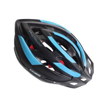 Велошлем Vinca Sport, индивидуальная упаковка, черный/голубой, VSH 23 New Azuro