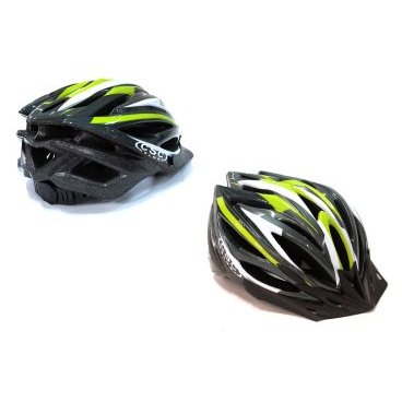 Велошлем PROWELL Medea CS-1800, черный-зеленый,  индивидуальная упаковка