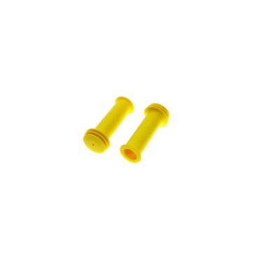 Фото Грипсы велосипедные TRIX, резиновые, для детских велосипедов, 102 мм, антисколзящие, желтые, HL-G96 yellow