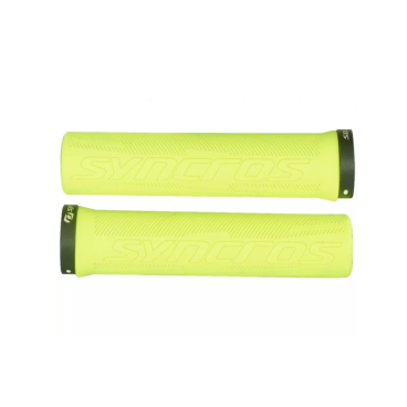 Фото Грипсы велосипедные Syncros Pro, Lock-On neon yellow, резина, пластик, 250574-2658222