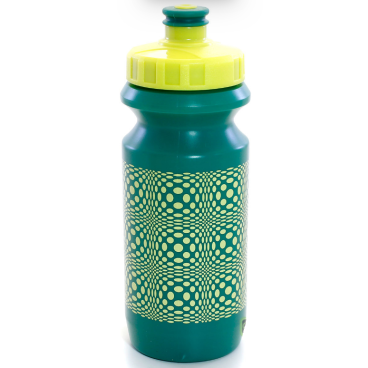 Фото Фляга велосипедная Green Cycle DOT, 0.6 л, с большим соском, green nipple/yellow cap/green bottle, 101787879584