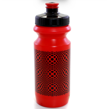 Фото Фляга велосипедная Green Cycle DOT, 0.6 л, с большим соском, red nipple/ Black cap/ red bottle, 101782618172