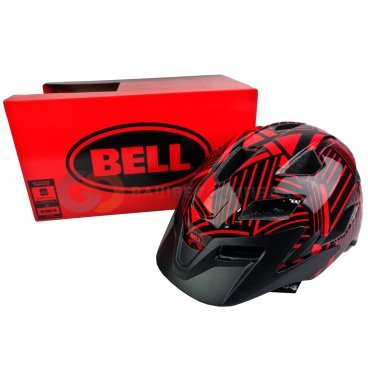Велошлем подростковый Bell 18 SIDETRACK, черно-красный, BE7088377