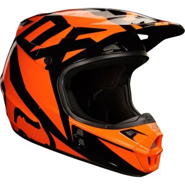 Велошлем Fox V1 Race Helmet, Orange Gloss, 2018, 19532-009