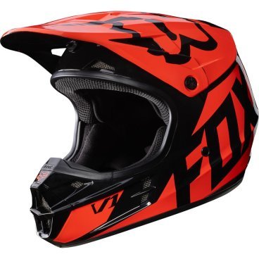 Велошлем Fox MX V1 Race Helmet, Orange, 2018, 17344-009
