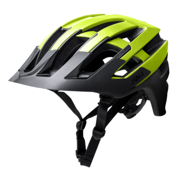 Шлем велосипедный KALI INTERCEPTOR ENDURO/MTB, LDL, NF, CF, SV, 24 отверстия, неон-черный матовый, 02-21317137