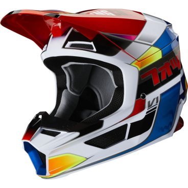 Фото Велошлем Fox V1 Yorr Helmet, Blue/Red, 2020, 25476-149