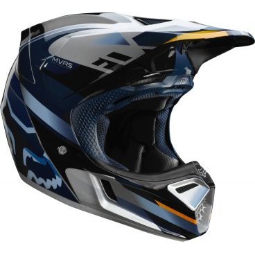 Фото Велошлем Fox V3 Motif Helmet, Blue/Silver, 21768-141
