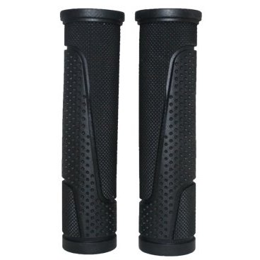 Грипсы велосипедные Vinca резиновые, с заглушками, 130 мм, индивидуальная упаковка Vinca Sport, черн