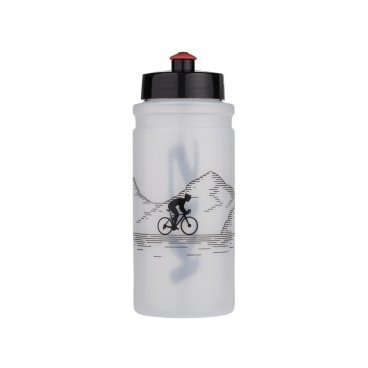 Фляга велосипедная KELLYS Trace 0,5 л, прозрачная "Road", пищевой пластик без BPA, Trace 0,5