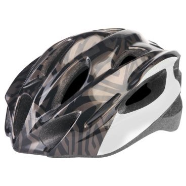 Шлем велосипедный Stels MV-16, белый / черный / серый, 600100
