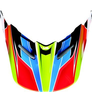Фото Козырек к велошлему Fox V4 Race Helmet Visor, пластик, Blue/Red, 13197-149-OS