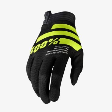 Велоперчатки 100% ITrack Glove, Blue/Fluo Yellow, 10015-324-12