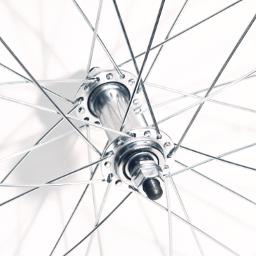 Колесо велосипедное VELOOLIMP, 20", переднее, обод одинарный, алюминий, втулка сталь, на гайках, серебристый