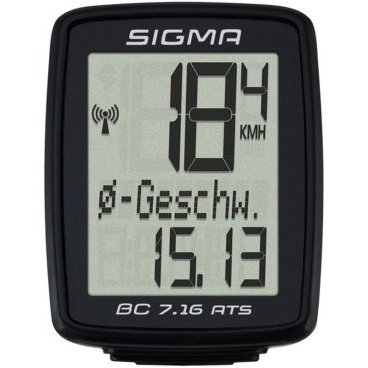 Велокомпьютер SIGMA Sport BC 7.16, проводной, черный, A228468