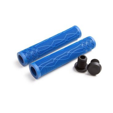 Грипсы велосипедные CLARK`S С132, резина, 168мм, пластиковые заглушки, синий, 3-483