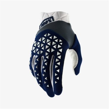 Велоперчатки 100% Airmatic Glove, Navy/Steel/White, 2020, 10012-412-10