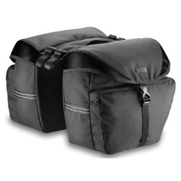 Фото Сумка-штаны LOTUS SH2-104E, кофры, на багажник,  Black Polyester + Black PU leather, 6100