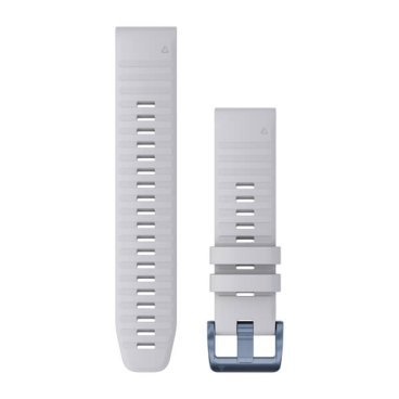Ремешок для смарт-часов Garmin QuickFit, Silicone Band, для fenix 6 solar, 22 mm, Whitestone/Blue, 010-12863-23