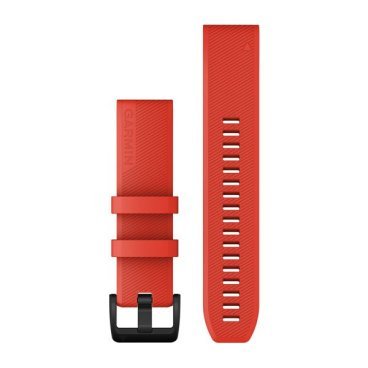 Ремешок для смарт-часов Garmin Accessory Band, для fēnix, Approach S62, Laser Red w/Black SS, 010-12901-02