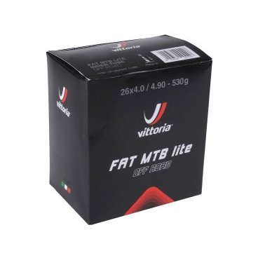 Фото Камера велосипедная VITTORIA Fat MTB Lite, 26x4.0/4.90, FV presta 48 mm, 1Z1.2I6.F4.FF.111BX