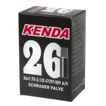 Камера велосипедная Kenda, 26", 26х1.75-26х2.125, 47/57-559, A/V 35 mm, 516313