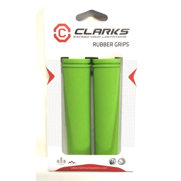 Грипсы велосипедные CLARK`S  С98-130, резина, 130 мм, зеленый, 3-378