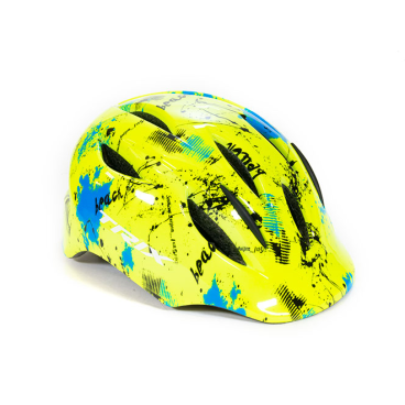 Фото Шлем велосипедный TRIX, подростковый, кросс-кантри, 11 отверстий, неоновый желтый, PNY10(S)N-YELLOW