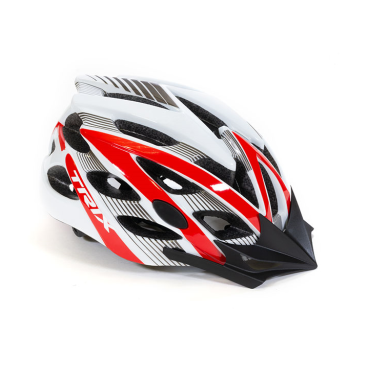 Фото Шлем велосипедный TRIX, кросс-кантри, 25 отверстий, красно-белый, PNY20(L)WHITE-RED