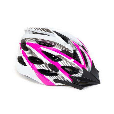 Фото Шлем велосипедный TRIX, кросс-кантри, 25 отверстий, розово-белый, PNY20(L)WHITE-PINK