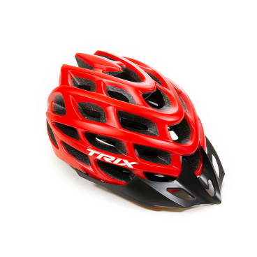 Фото Шлем велосипедный TRIX, кросс-кантри, 35 отверстий, красный, матовый, PNY41(L)RED